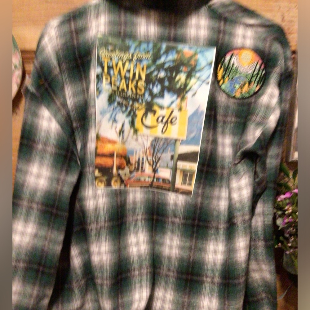 Final SALE Upcycled Twin Peaks Plaid Shirt